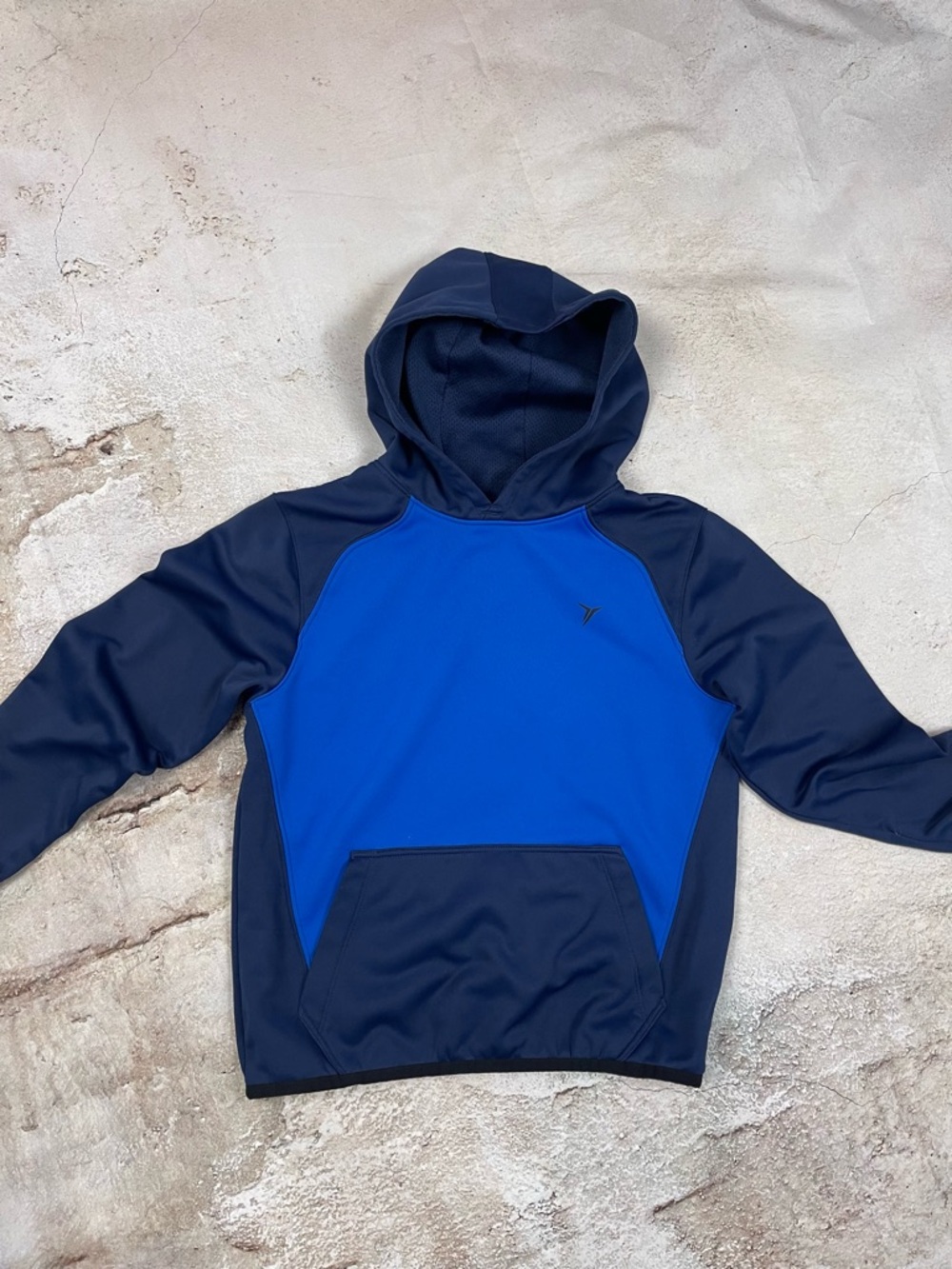Old Navy Active Navy and Yellow Hooded Pullover